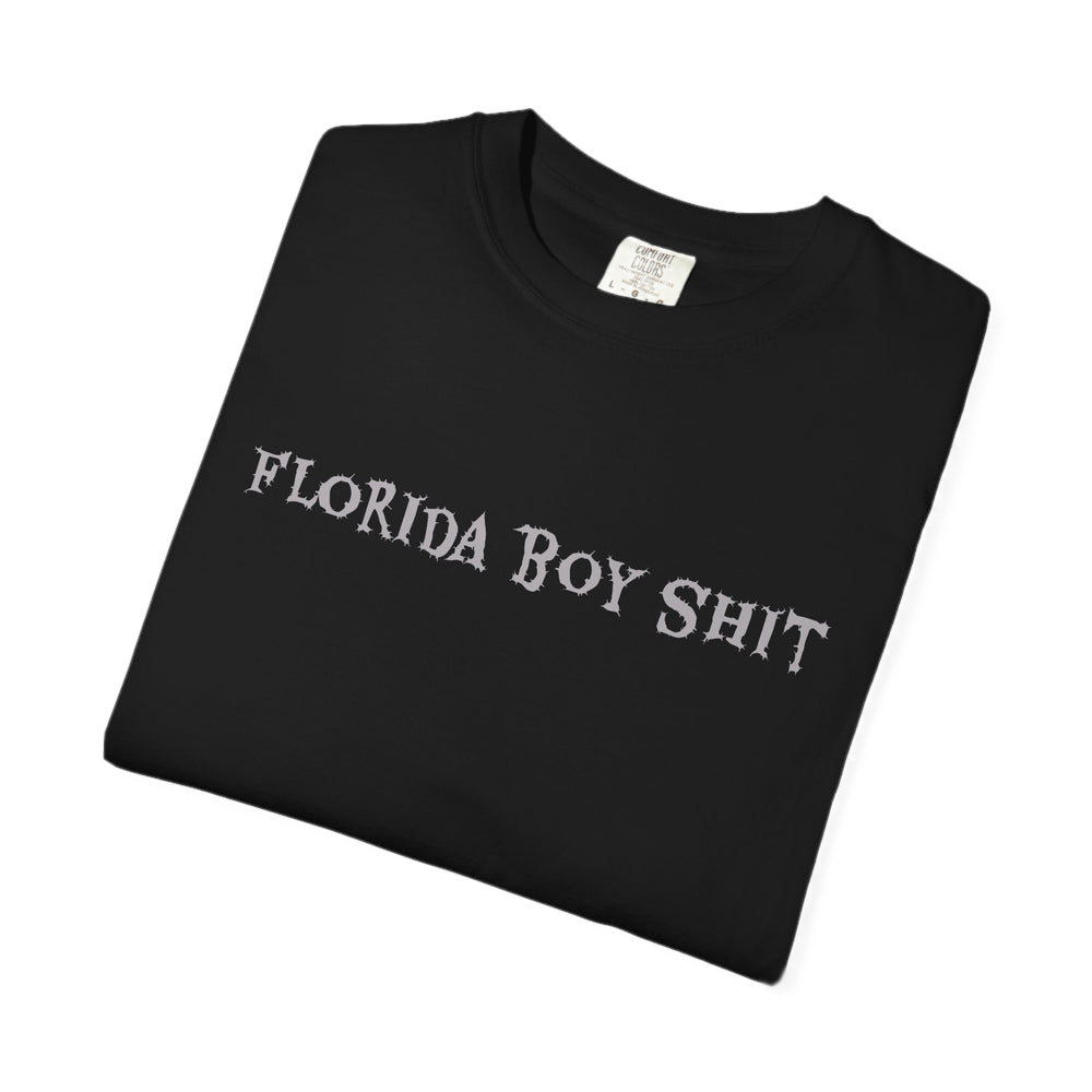 Folded black Florida Boy Shit tee